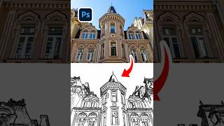 Turn Any Building Photo into a Sketch in Photoshop – Super Easy Filter Hack!