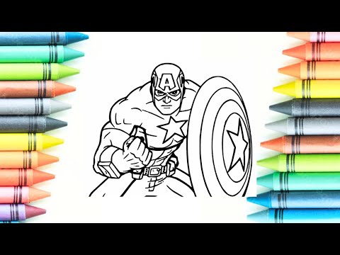 avengers coloring pages ||captain america coloring pages ||easy coloring avengers || captain america