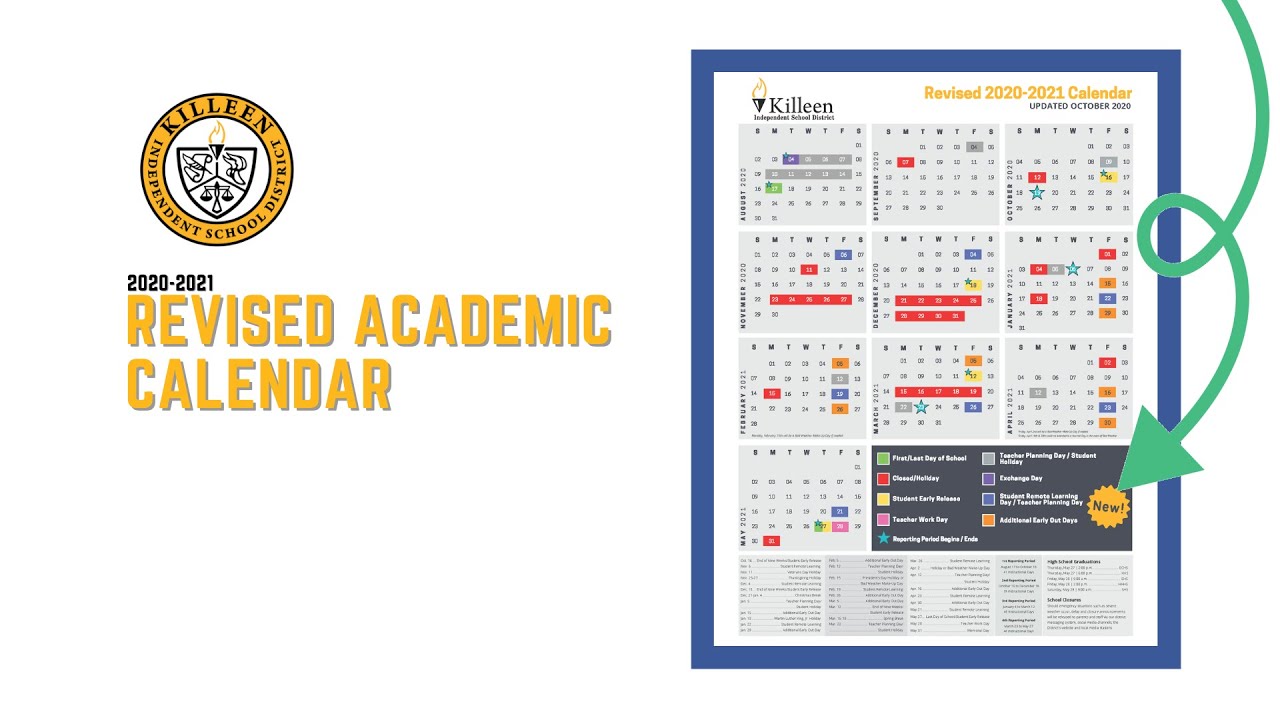 KISD Revised 2020-2021 Calendar