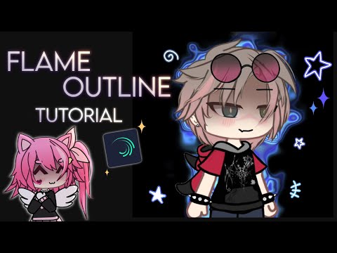 🌀| FLAME OUTLINE TUTORIAL | Gacha Life | Alight Motion | Cosmic Burn Tutorial ✮⋆˙#pnkix