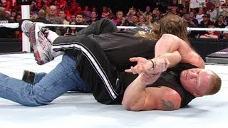Brock Lesnar attacks Shawn Michaels: Raw, August 13, 2012
