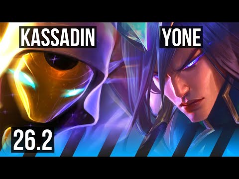 KASSADIN vs YONE (MID) | 91K damage, Summon Aery | NA Grandmaster | 26.2