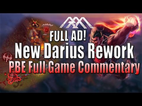 New Darius Rework FULL AD - PBE Full Gameplay - League of Legends