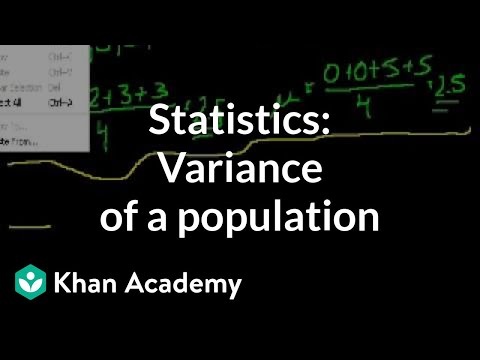 Variance of a Population