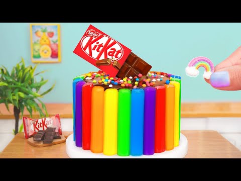 Sweet Miniature Chocolate KITKAT Cake Decorating Tutorial - Easy Mini Yummy Cake Recipe Idea