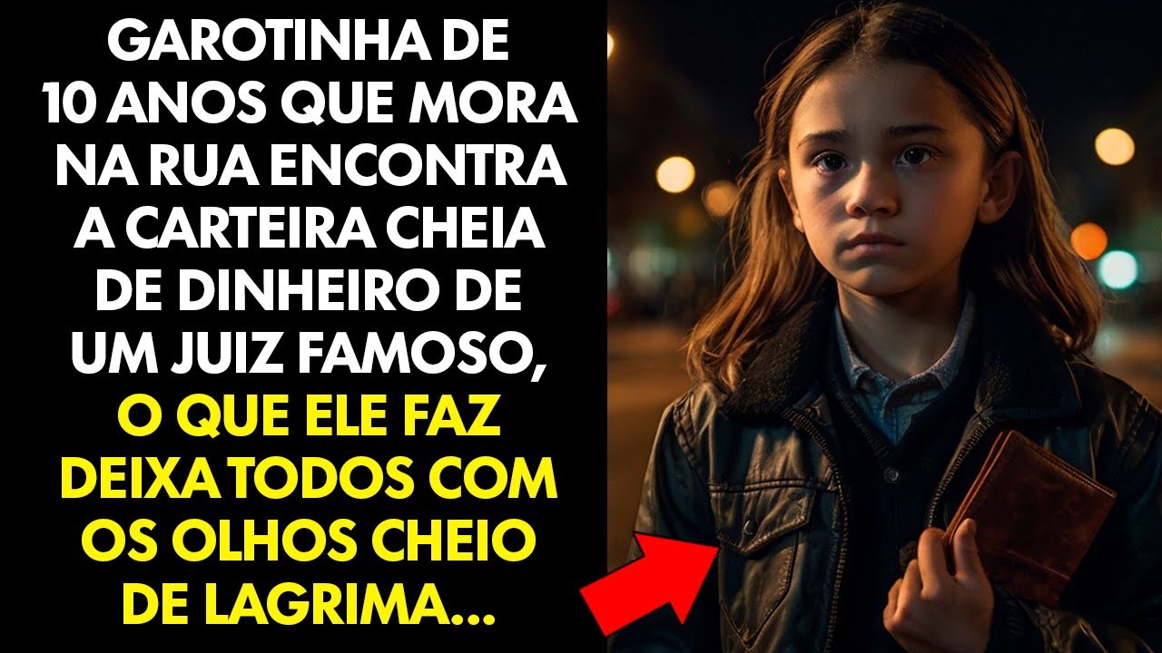 GAROTA DE 10 ANOS QUE MORA NA RUA ENCONTRA UMA CARTEIRA CHEIA DE DINHEIRO DE JUIZ FAMOSO...