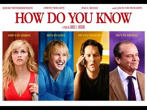 How Do You Know trailer title card — light, adult-leaning romantic comedy tone supported by score and needle-drops