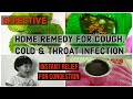 Effective Home Remedy For Cold Cough Throat Infection ದೊಡ್ಡಪತ್ರೆ వాము �