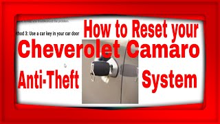 How to reset your Chevrolet anti-theft system, So you can start your Car.