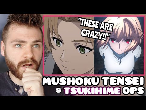 First Time Reacting to MUSHOKU TENSEI + TSUKIHIME REMAKE Openings | New Anime Fan!