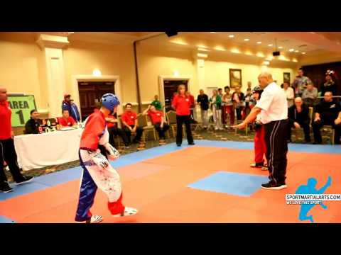 WKC Worlds 2014   Medal Rounds   Boys point sparring Team USA v Team ENG