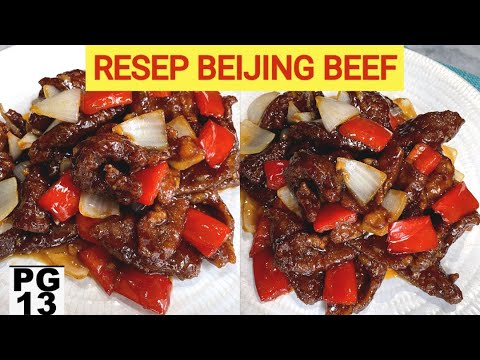 RESEP BEIJING BEEF , masakan Chinese-American food mirip restoran panda express yang mudah dibuat.