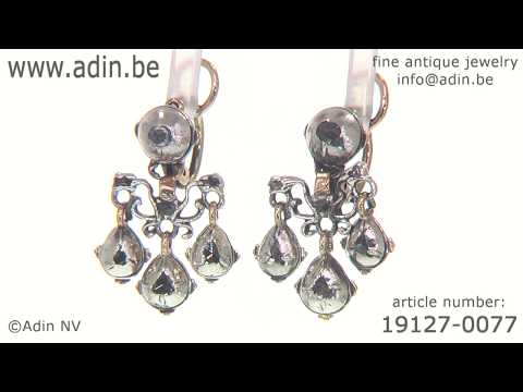 High quality Baroque diamond earrings. (Adin reference: 19127-0077)