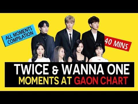 TWICE (트와이스)  & WANNA ONE ( 워너원 ) moments at Gaon Chart Award 2018 180214