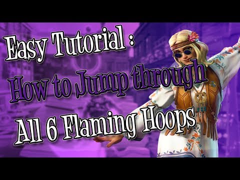 How to Jump through all 6 flaming hoops Downtown Drop Challenge Tutorial Video