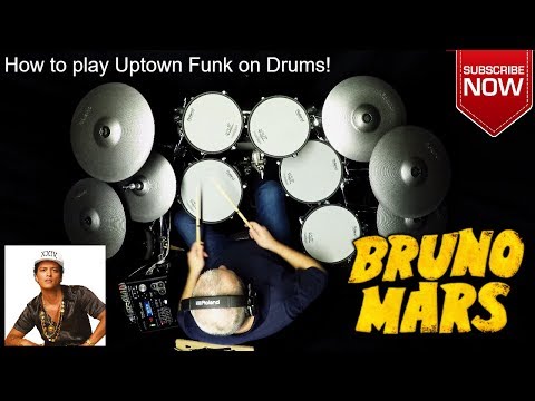 How to Play Uptown Funk ft. Bruno Mars on Drums! - (4K)
