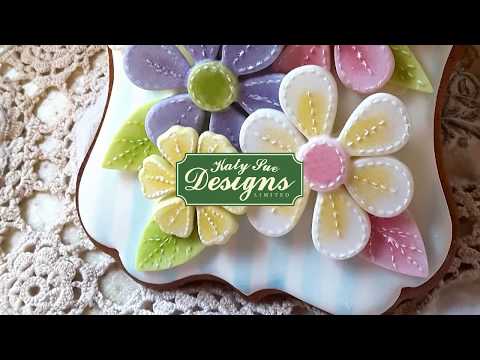 Stitched Flowers BLOSSOMS silicone icing mould Stitched Flowers BLOSSOMS silicone icing mould
