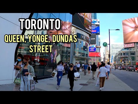 Toronto Yonge & Dundas Square Downtown Walking Tour Canada September 2021