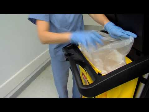 Product video for 24 Gal Executive Janitorial Cleaning Cart Vinyl Bag – Traditional, Black