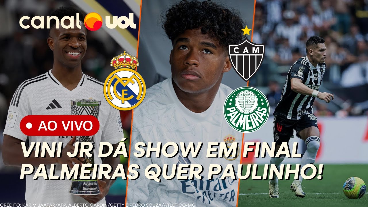 🔴VINICIUS JR DÁ SHOW E REAL MADRID VENCE PACHUCA + PALMEIRAS NEGOCIA POR PAULINHO, DO ATLÉTICO-MG
