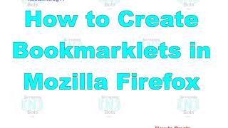 How to Create Bookmarklet in Firefox🦊To create and use bookmarklets in the Mozil