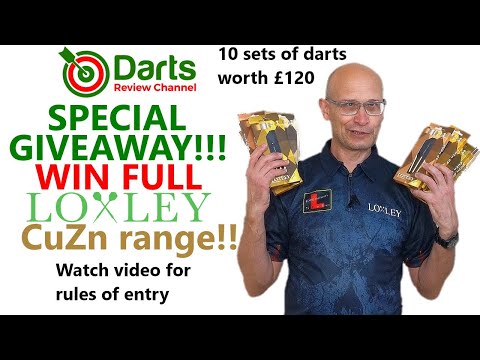 ENDED: Darts Review Channel Special Giveaway WIN FULL LOXLEY CuZn RANGE
