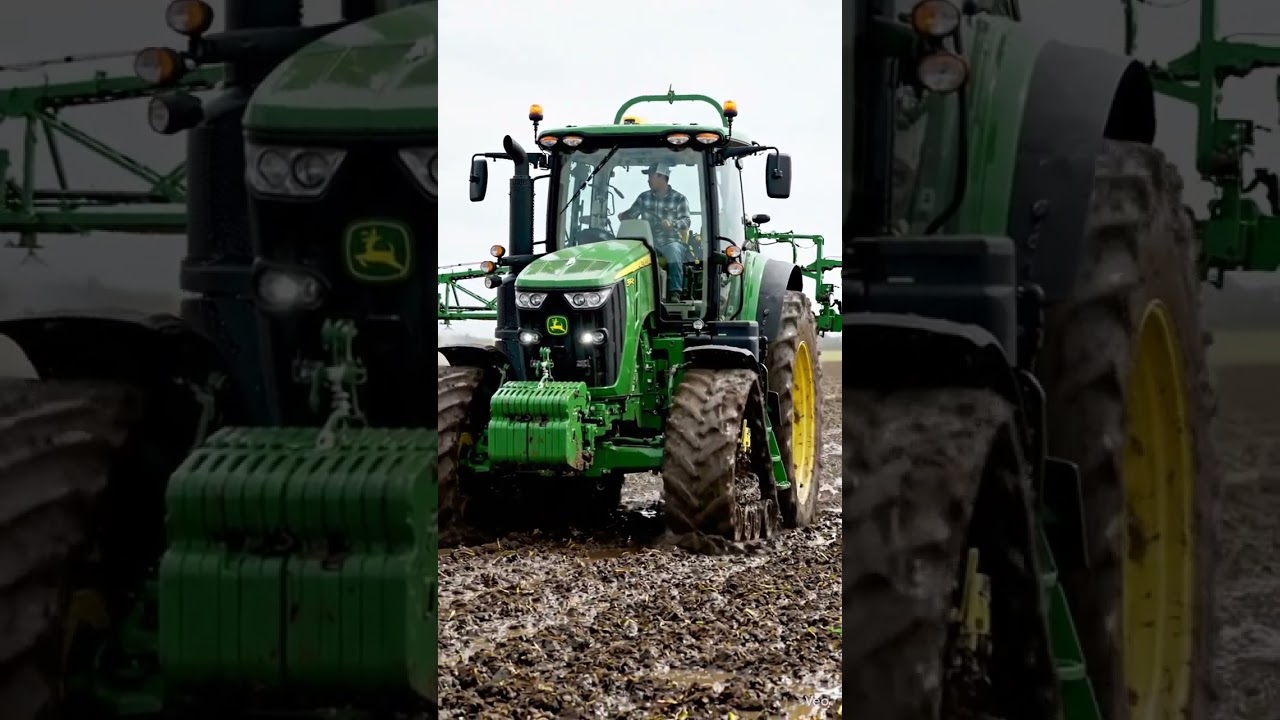 USA Farmers Spraying Crops with John Deere 9RX Tractor | Modern Farming in Action 🚜