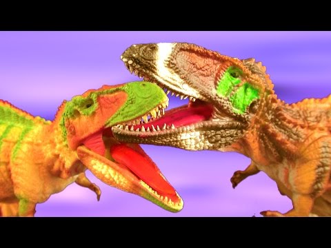 Dinosaur Fight CARCHARODONTOSAURUS vs ACROCANTHOSAURUS Battle T rex Jurassic