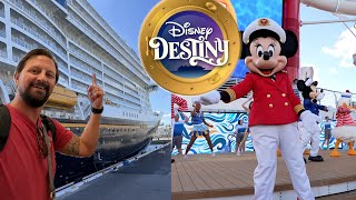 Disney Destiny Embarkation Day! Exploring Disney's NEWEST Cruise Ship! Food, Shows & Merch!