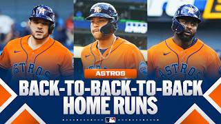 BACK-TO-BACK-TO-BACK HOME RUNS for the Houston Astros! ???? | MLB Highlights