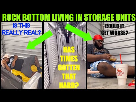 HIGH COST OF LIVING DRIVING PEOPLE TO LIVE IN STORAGE UNITS!!