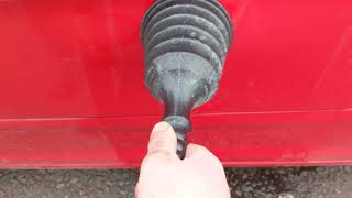 Car Dent repair with Toilet Plunger and Hot Water