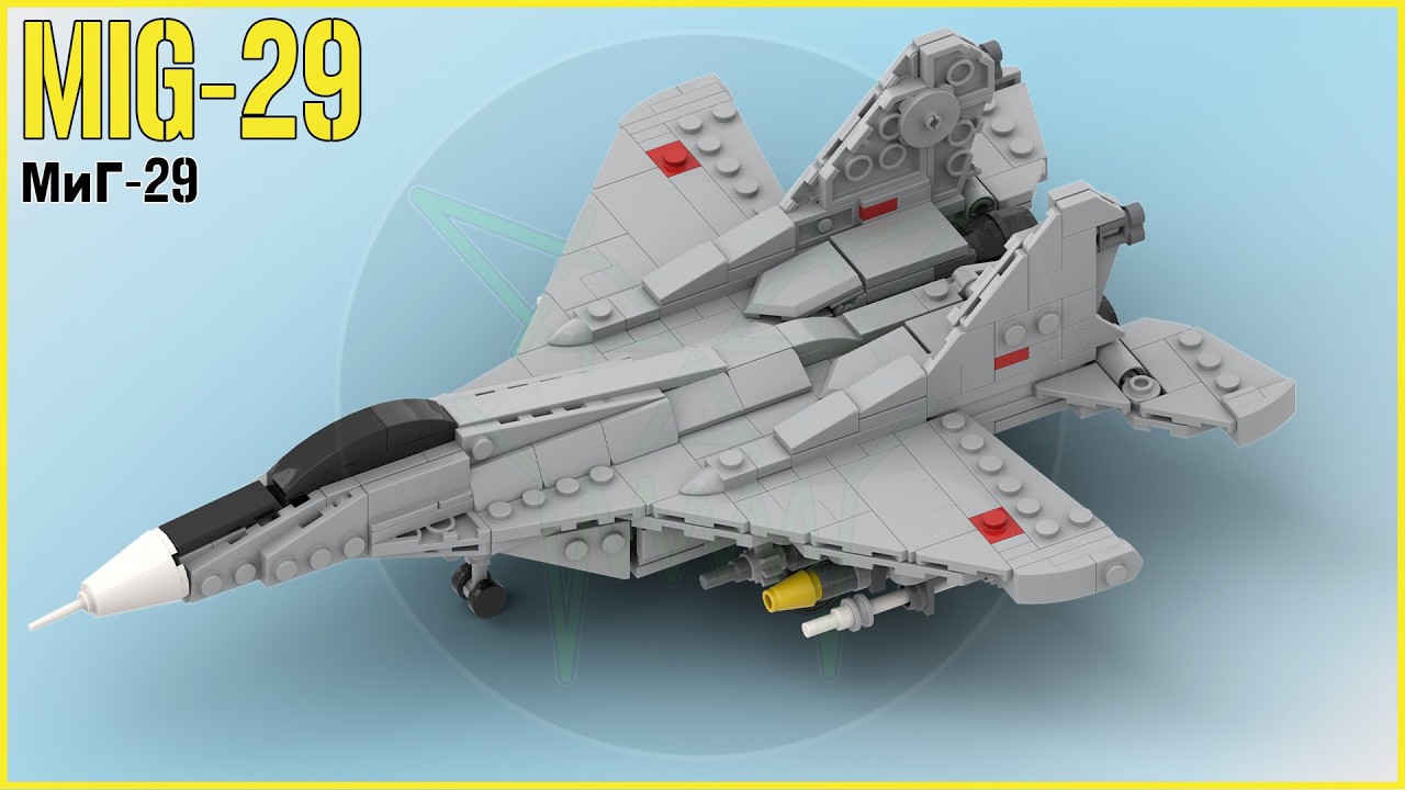 Very detailed Lego MIG-29 MOC at 1:70 Scale - Review!