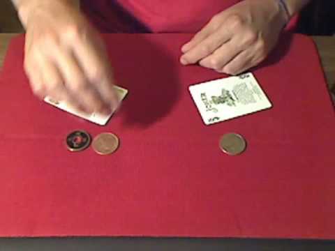 foreign coins and cards