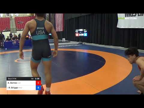 2018 Marine Corps US Open/UWW Junior Greco Roman 67 Con 4 - Adrian Gomez (LWC) Vs. Riley Briggs (N