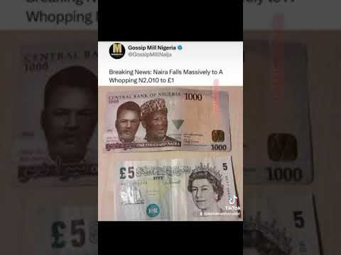 the rate of naira to the pound Sterling in nigeria