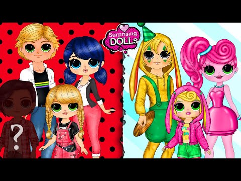 Encanto, Mommy Long Legs, Harley Quinn & Ladybug Couples Switch Up - DIY Paper Dolls & Crafts