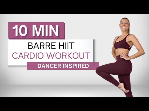 10 min BARRE HIIT CARDIO WORKOUT | Ballet Dancer Inspired | High Intensity | All Standing