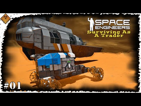 Space Engineers Surviving As A Trader - Finding The Economy Base EP01