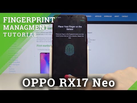 Oppo RX17 Neo Add Fingerprint Lock / Set Up Screen Lock