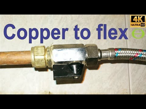 How to join a flexible pipe to a copper pipe