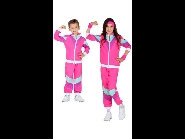 Pink 80er joggingdragt kostume video