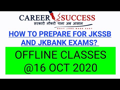 #JKSSB  AND #JKBANK OFFLINE CLASSES STARTING ON 16 OCT| JOIN  NOW 9419145317