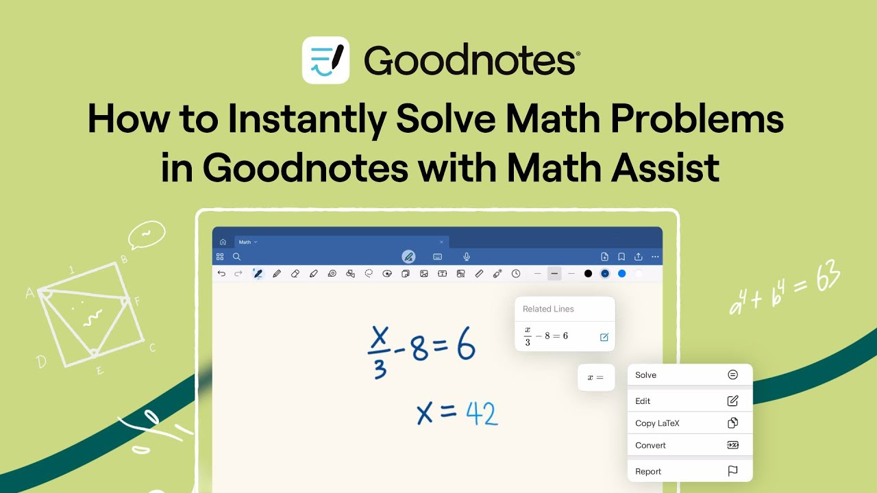 How to Instantly Solve Math Problems in Goodnotes with Math Assist