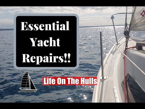 Ep090 Essential Yacht Repairs - Trailer Sailor - Life On The Hulls - Catamaran Build Project