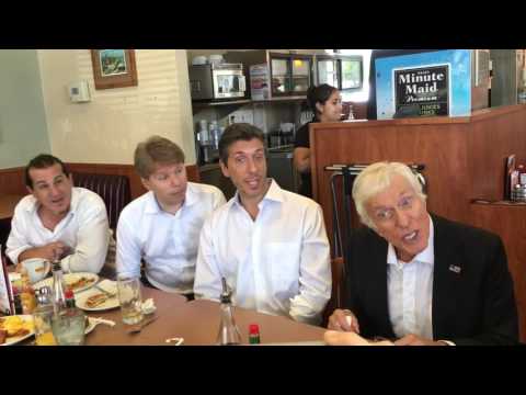 , title : 'Dick Van Dyke and the Vantastix surprise a crowd at Denny’s in Santa Monica.'