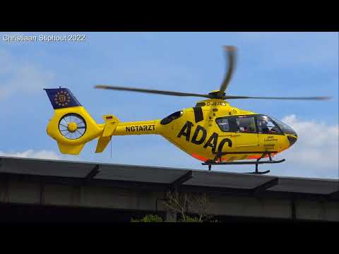 ADAC luftrettung 🚁 - Christoph Europa 2 (Rheine) - Landing helicopter D-HJMD (02-08-2022)