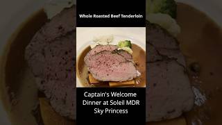 Dinner at Soleil Main Dining Room - Sky Princess Cruise Ship Food