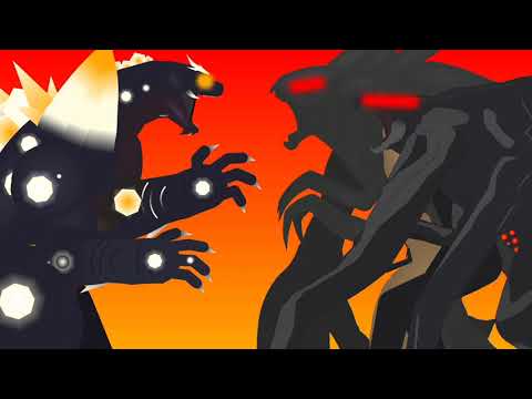 space Godzilla vs muto prime, male muto, female muto, Queen muto | stick node pro