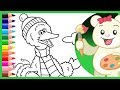 Big Bird Winter Sesame Street How To Draw And Color For Kids